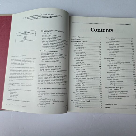 More Quick Country Quilting By Debbie Mumm Hardcover 60 Fast & Fun Projects - Picture 3 of 16